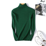 On Sale 2019 Autumn Winter Women Knitted Turtleneck Sweater Casual Soft Polo-Neck Jumper Fashion Slim Female Elasticity Pullovers