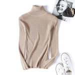 On Sale 2019 Autumn Winter Women Knitted Turtleneck Sweater Casual Soft Polo-Neck Jumper Fashion Slim Female Elasticity Pullovers