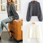 New fashion pearl decorative casual sweater autumn and winter 2020 collection