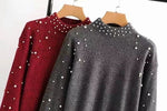 New fashion pearl decorative casual sweater autumn and winter 2020 collection