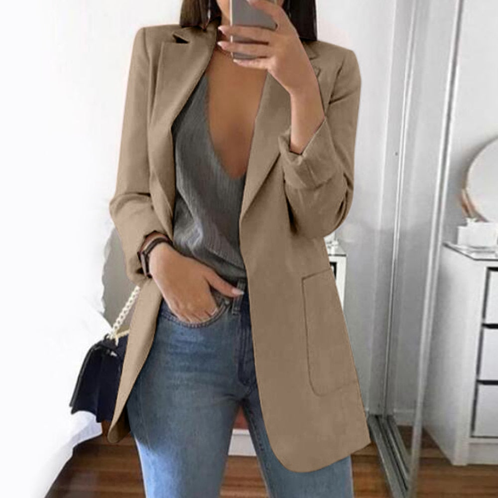 Joineles WomenJacket / Sleeve / Suit Coat 15 Color Slim Formal Blazer pro