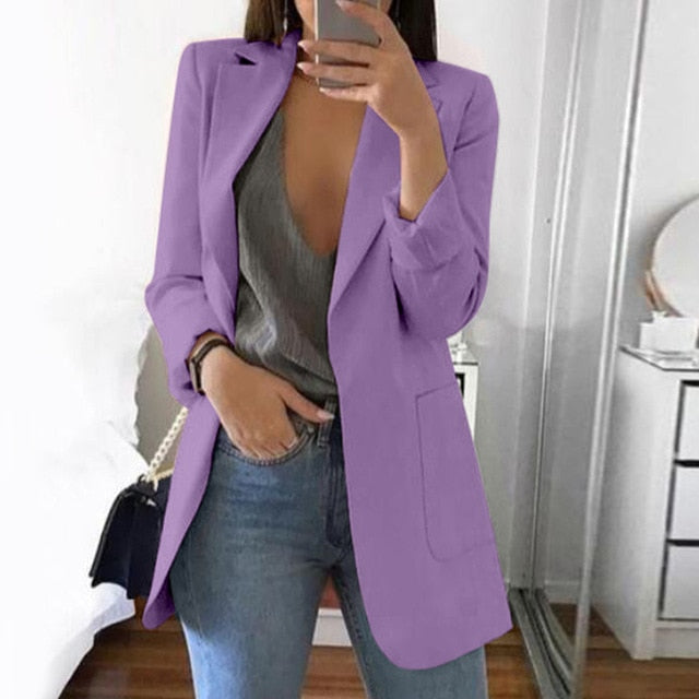 Joineles WomenJacket / Sleeve / Suit Coat 15 Color Slim Formal Blazer pro