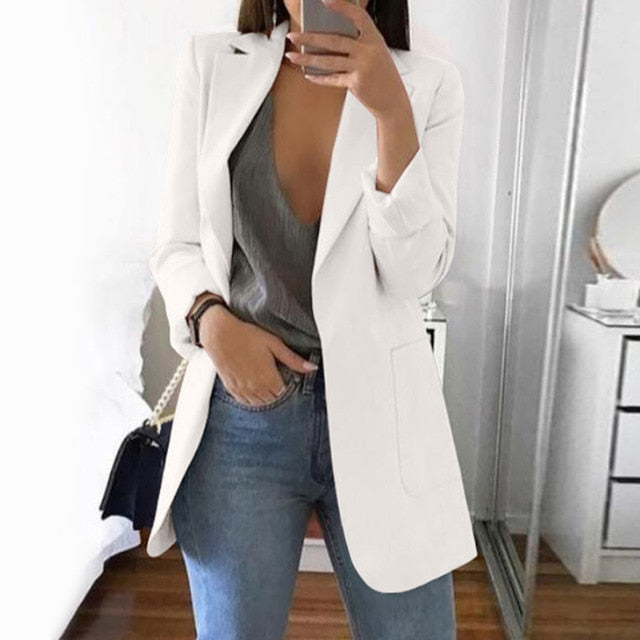 Joineles WomenJacket / Sleeve / Suit Coat 15 Color Slim Formal Blazer pro