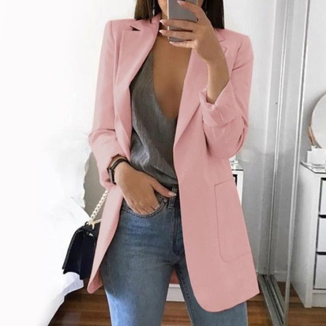 Joineles WomenJacket / Sleeve / Suit Coat 15 Color Slim Formal Blazer pro