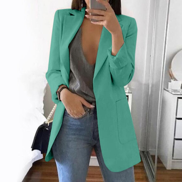 Joineles WomenJacket / Sleeve / Suit Coat 15 Color Slim Formal Blazer pro