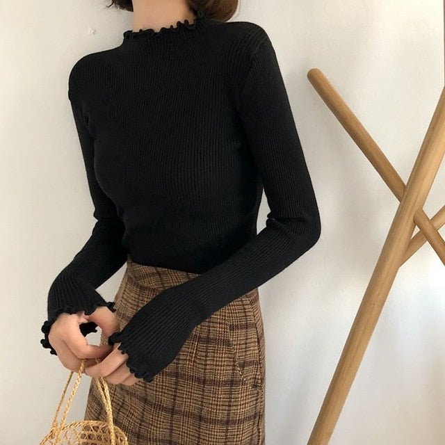 2019 Fall Winter Fashion Slim Sweater Women