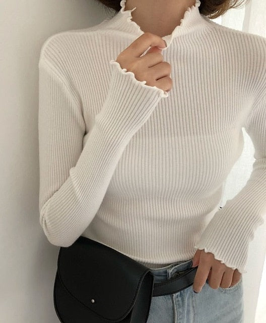 2019 Fall Winter Fashion Slim Sweater Women