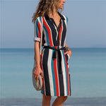 Long Sleeve Shirt Dress  Summer / Beach Dresses/ pro