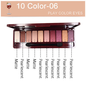 Eyeshadow Palette 10Colors Matte Eye shadow Fashion Glitter  Korean Style Cosmetics