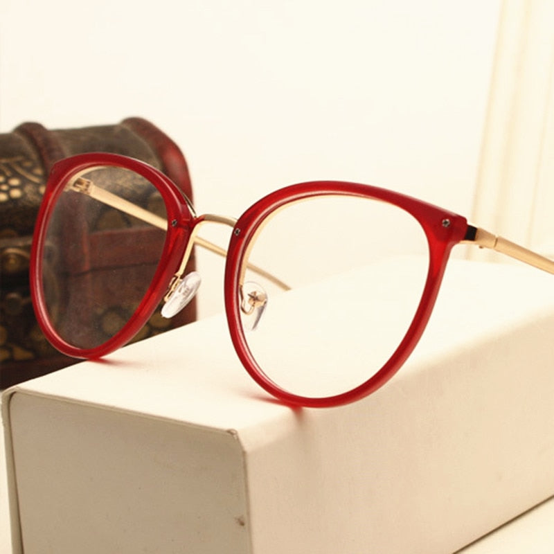 Fashion Retro Eyeglasses Cat Eye Metal