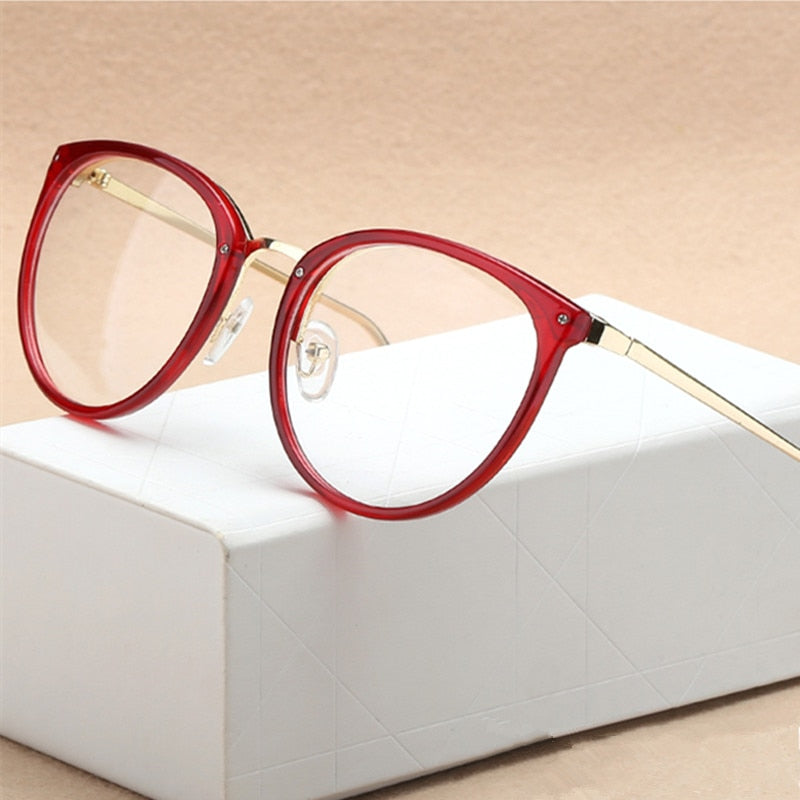 Fashion Retro Eyeglasses Cat Eye Metal