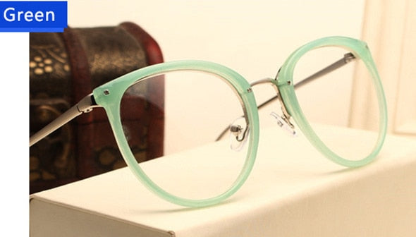 Fashion Retro Eyeglasses Cat Eye Metal