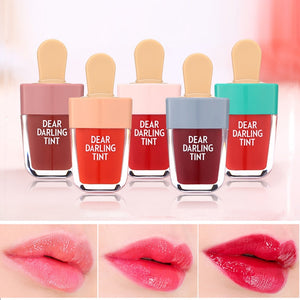 Makeup 5 Colors Batom Super Ice Cream Lip Gloss Matte Waterproof