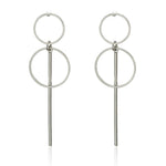 Simple fashion gold color Silver geometric big round earrings for women