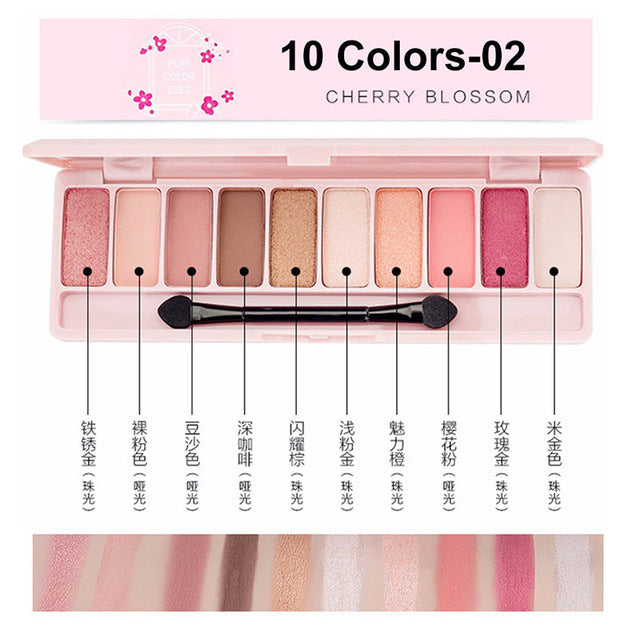 Eyeshadow Palette 10Colors Matte Eye shadow Fashion Glitter  Korean Style Cosmetics