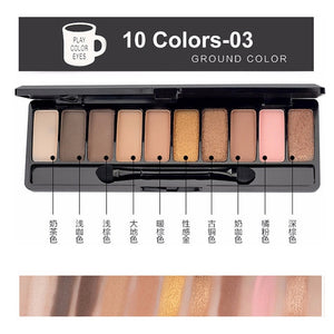 Eyeshadow Palette 10Colors Matte Eye shadow Fashion Glitter  Korean Style Cosmetics