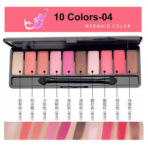 Eyeshadow Palette 10Colors Matte Eye shadow Fashion Glitter  Korean Style Cosmetics
