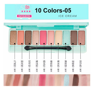 Eyeshadow Palette 10Colors Matte Eye shadow Fashion Glitter  Korean Style Cosmetics